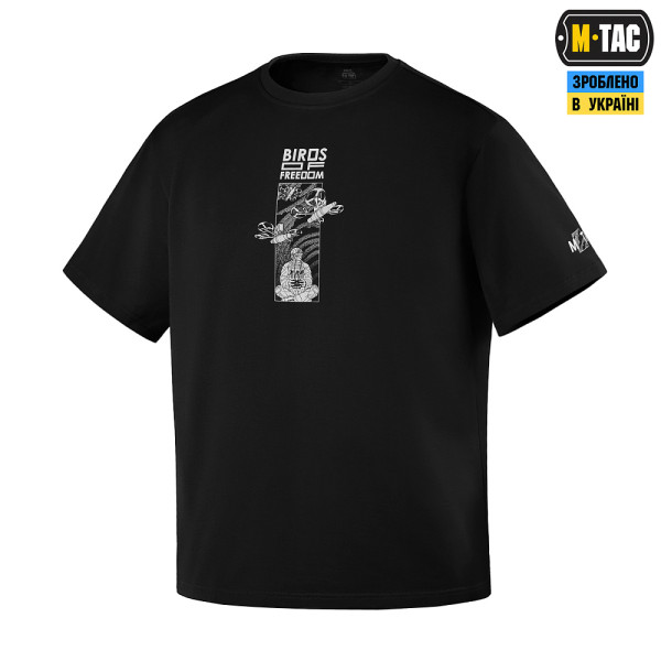 M-TAC ФУТБОЛКА BIRDS OF FREEDOM COTTON HARD BLACK