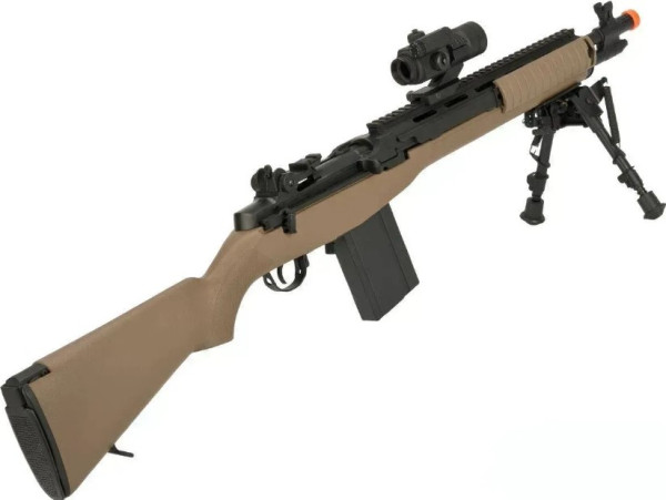MATRIX СНАЙПЕРСКАЯ ВИНТОВКА M1A SOCOM 16 AEG WITH BIPOD TAN 34185