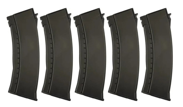 E&L НАБОР МЕХАНИЧЕСКИХ МАГАЗИНОВ АК-74 120BBS BLACK 5 PCS 34315