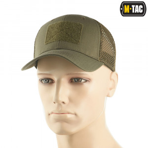 M-TAC БЕЙСБОЛКА С ЛИПУЧКОЙ И СЕТКОЙ FLEX РИП-СТОП DARK OLIVE