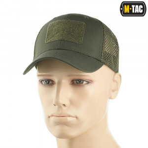 M-TAC БЕЙСБОЛКА З ЛИПУЧКОЮ ТА СІТКОЮ FLEX РІП-СТОП ARMY OLIVE
