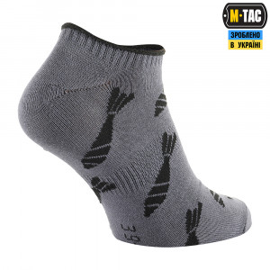 M-TAC ШКАРПЕТКИ ЛІТНІ ЛЕГКІ MORTAR BOMBS DARK GREY