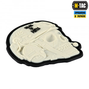 M-TAC НАШИВКА WAR IS HELL 3D PVC WHITE