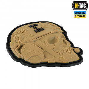 M-TAC НАШИВКА WAR IS HELL 3D PVC COYOTE