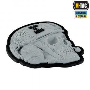 M-TAC НАШИВКА WAR IS HELL 3D PVC GREY