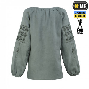 M-TAC ВИШИВАНКА ЖІНОЧА 100% ЛЬОН СІРО-ЗЕЛЕНА