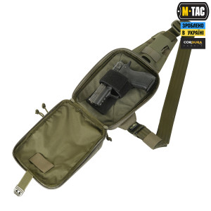 M-TAC СУМКА SLING PISTOL BAG ELITE HEX С ЛИПУЧКОЙ RANGER GREEN