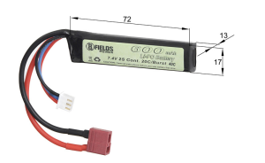 8FIELDS АКУМУЛЯТОР LIPO 7.4V 600MAH 20C BATTERY AEP 26534