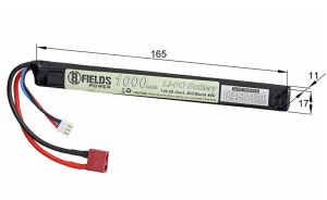 8FIELDS АКУМУЛЯТОР LIPO 7.4V 1000MAH 20/40C T-CONNECTOR 27701 HS2524