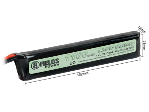 8FIELDS АКУМУЛЯТОР LIPO 7.4V 1100MAH 15/30C T-CONNECTOR 27727 HS1510