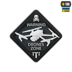 M-TAC НАШИВКА DRONES ZONE PVC BLACK