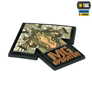 M-TAC НАШИВКА MG OPERATOR 3D PVC BLACK/COYOTE