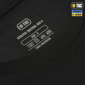 M-TAC ФУТБОЛКА ПОТОВІДВІДНА ATHLETIC TACTICAL GEN.2 BLACK