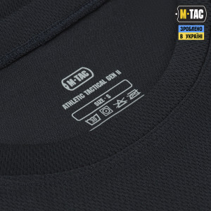 M-TAC ФУТБОЛКА ПОТОВІДВІДНА ATHLETIC TACTICAL GEN.2 DARK NAVY BLUE