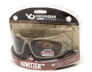 VENTURE GEAR TACTICAL ОКУЛЯРИ ЗАХИСНІ ANTI-FOG HOWITZER TAN 3ХОВИ-10