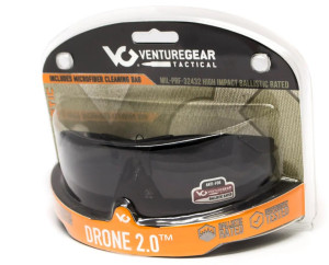 VENTURE GEAR TACTICAL ОЧКИ ЗАЩИТНЫЕ DRONE 2.0 BLACK ANTI-FOG VG-DRONBK-GR1 