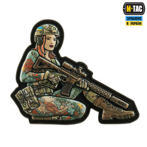 M-TAC НАШИВКА TACTICAL GIRL №2 ЯКУДЗА BRUNET PVC MC