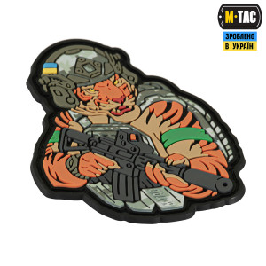 M-TAC НАШИВКА ТИГР ЗЕЛЕНИЙ СКОТЧ PVC MМ14