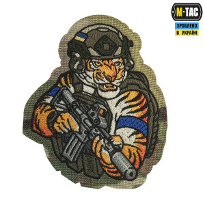 M-TAC НАШИВКА TIGER (ВИШИВКА) MULTICAM/RG/BLUE
