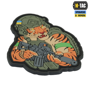 M-TAC НАШИВКА ТИГР ЗЕЛЕНИЙ СКОТЧ PVC OLIVE