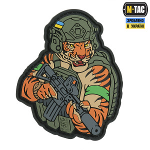 M-TAC НАШИВКА ТИГР ЗЕЛЕНИЙ СКОТЧ PVC OLIVE