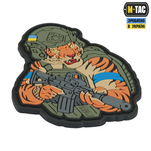 M-TAC НАШИВКА ТИГР БЛАКИТНИЙ СКОТЧ PVC OLIVE