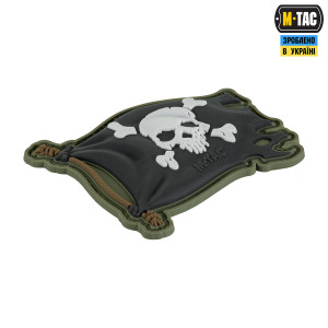 M-TAC НАШИВКА ВЕСЕЛИЙ РОДЖЕР PVC OLIVE/BLACK