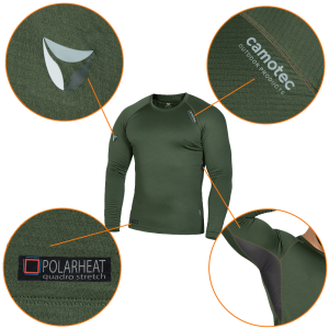 CAMO-TEC ТЕРМОБІЛИЗНА POLARHEAT QUADRO STRETCH GREEN 6624