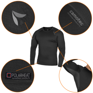 CAMO-TEC ТЕРМОБІЛИЗНА POLARHEAT QUADRO STRETCH BLACK 6615
