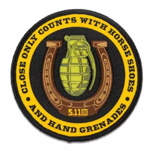 5.11 НАШИВКА CLOSE ONLY COUNTS PATCH 92212-108