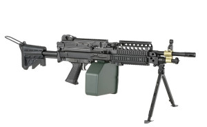 A&K КУЛЕМЕТ H.M.G. M249 MK46 MOD 0 SOCOM BLACK HS2517