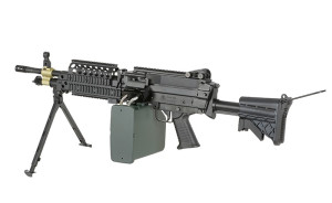 A&K КУЛЕМЕТ H.M.G. M249 MK46 MOD 0 SOCOM BLACK HS2517