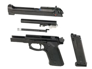 KJW ПІСТОЛЕТ BERETTA M9 VERTEC FULL METAL GREENGAS BLACK GGB-0304TM(010348)