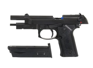 KJW ПІСТОЛЕТ BERETTA M9 VERTEC FULL METAL GREENGAS BLACK GGB-0304TM(010348)