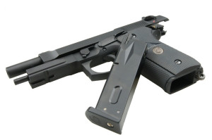 WE ПИСТОЛЕТ BERETTA M9 MARINE GBB BLACK FULL METAL BLACK HS0275