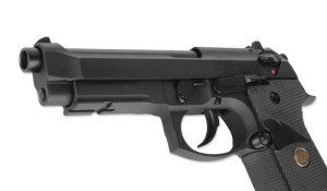 WE ПИСТОЛЕТ BERETTA M9 MARINE GBB BLACK FULL METAL BLACK HS0275