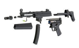 CYMA ПІСТОЛЕТ-КУЛЕМЕТ MP5 CM.041J BLUE LIMITED EDITION BLACK HS2226