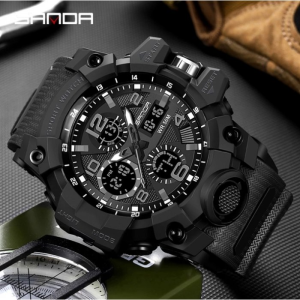 SANDA ГОДИННИК ТАКТИЧНИЙ POWER BLACK 25405
