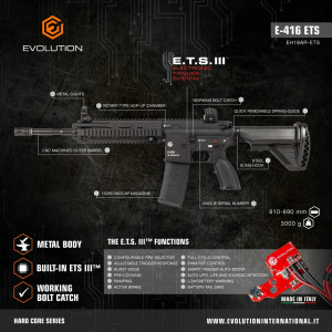 EVOLUTION АВТОМАТ HK416 E416 BLACK HS1082
