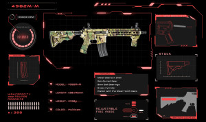 D-BOYS АВТОМАТ M4 9,5 4982M METAL MULTICAM HS2565