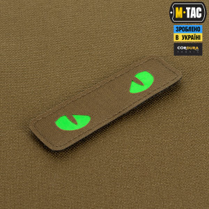 M-TAC НАШИВКА CAT EYES LASER CUT COYOTE/GREEN/GID