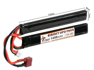 IPOWER АККУМУЛЯТОР LIPO 7.4V 1450MAH 20C T-CONNECTOR 31140 HS0615