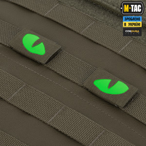 M-TAC НАШИВКА TIGER EYES LASER CUT (ПАРА) RANGER GREEN/GREEN/GID