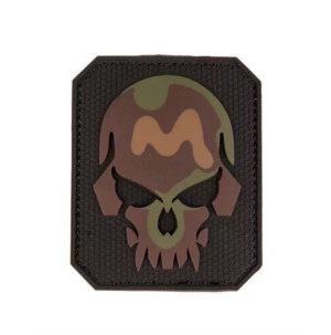 MIL-TEC НАШИВКА SKULL PATCH PVC 3D LARGE GREEN CAMO 16832120
