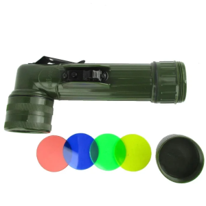 MIL-TEC ФОНАРЬ LED MEDIUM ANGLEHEAD FLASHLIGHT OLIVE 15143101