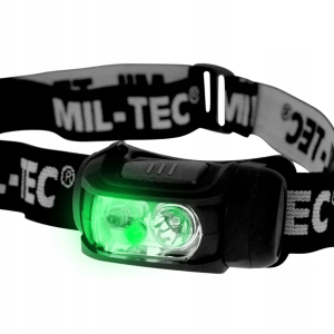 MIL-TEC ФОНАРЬ НАЛОБНЫЙ LED 4-COLOUR HEADLIGHT BLACK 15170102