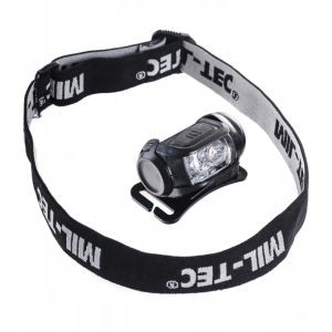 MIL-TEC ФОНАРЬ НАЛОБНЫЙ LED 4-COLOUR HEADLIGHT BLACK 15170102