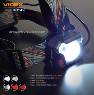 VIDEX НАЛОБНЫЙ ФОНАРЬ VLF-H056 23845