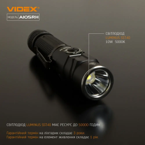 VIDEX ПОРТАТИВНЫЙ ФОНАРЬ A105RH 25858