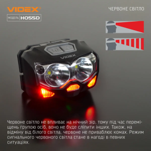 VIDEX НАЛОБНЫЙ ФОНАРЬ VLF-H055D 26018